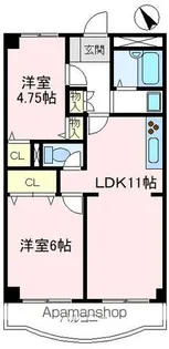 アマン狭山台【3階】の間取り